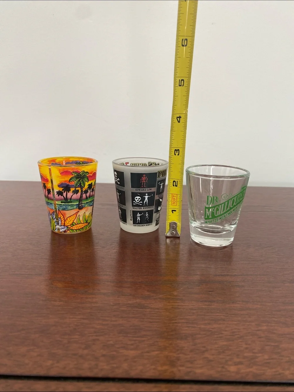 Set Of 3 Shot Glasses Myrtle Beach Savannah, Georgia, and Dr. McGillicuddy‘s